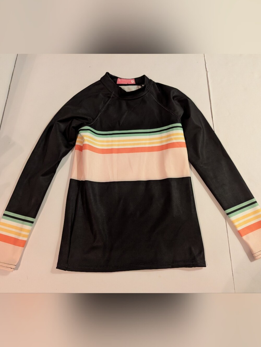 Berry Jane Kids Long Sleeve Rash Guard Swim Top Sz 12